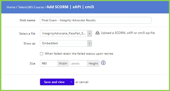 Integrity Advocate Results in TalentLMS_05